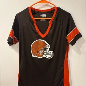 NFL Team Apparel Women's Black and Orange Jersey